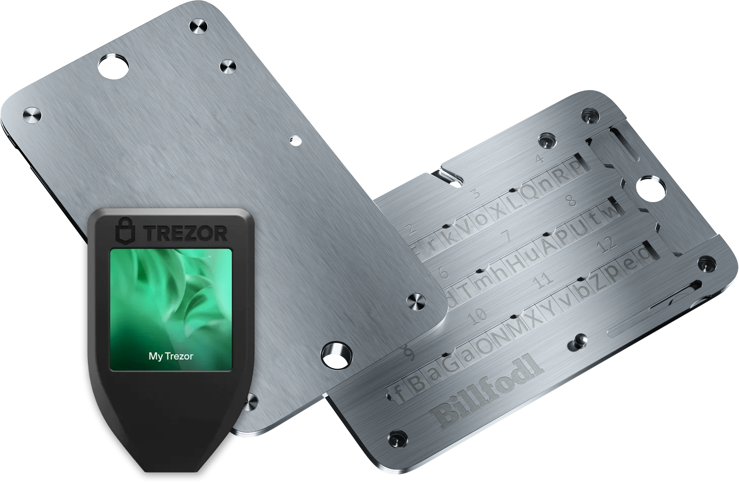 Trezor Model T + Billfodl