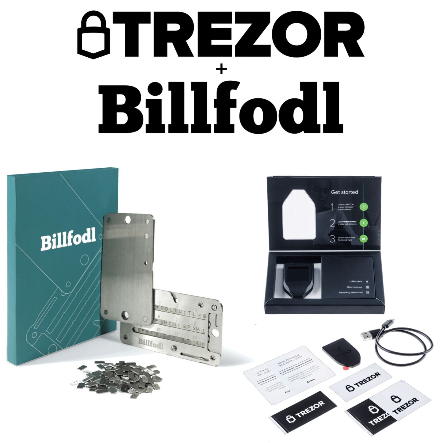 Trezor Model T + Billfodl