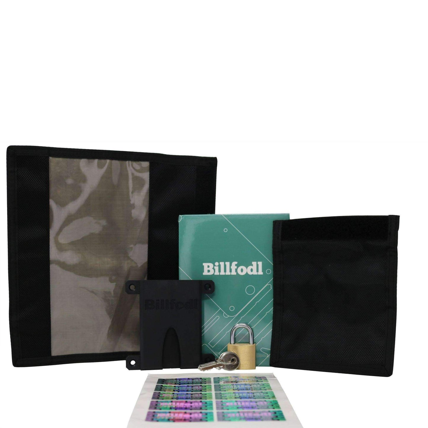 Billfodl - 'Keep It Secret' Bundle (1 Billfodl, 1 Small Faraday Bag, 1 Large Faraday Bag, 1 Fodl Hodler, 1 Lock, 1 Sticker Set)